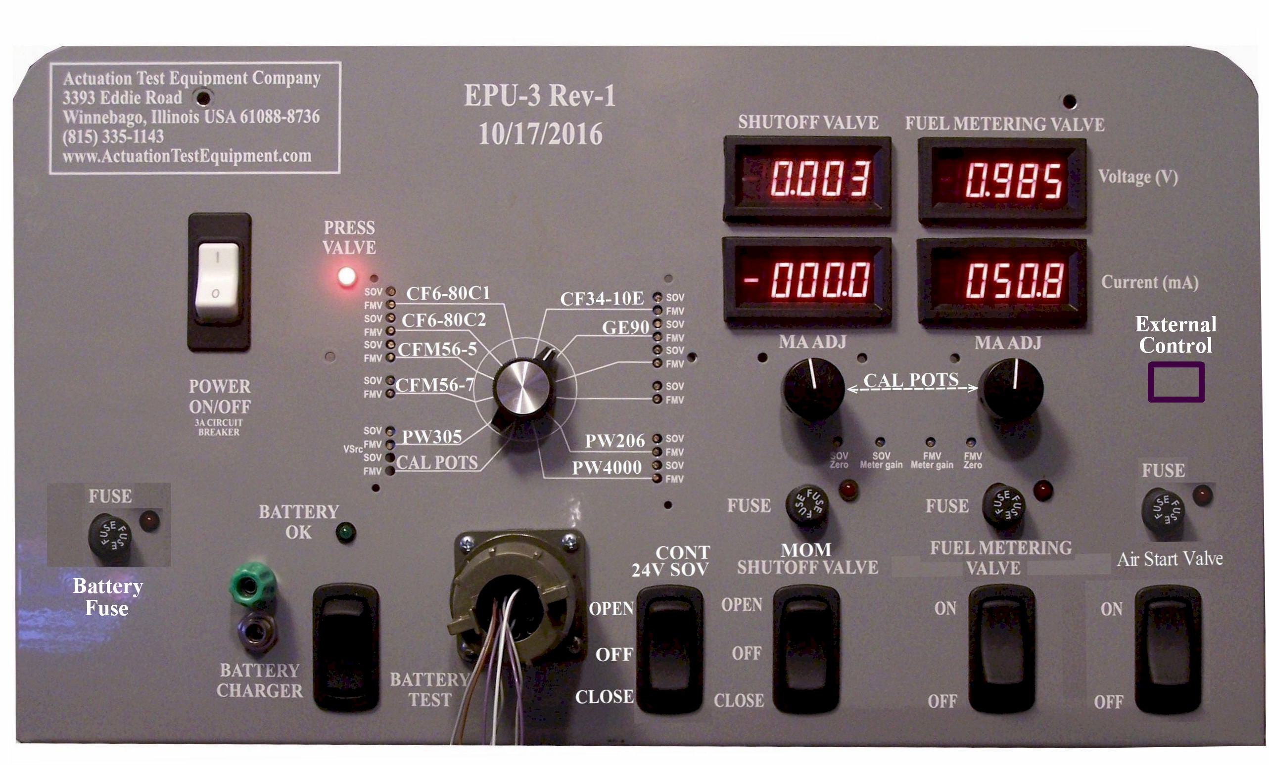 EPU-3 FacePlate